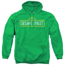 SESAME STREET ROUGH LOGO Licensed Adult Hooded Sweatshirt Hoodie SM-3XL