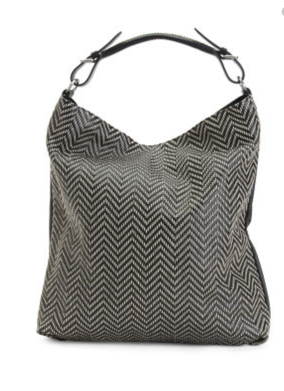 Gianni Segatta Italia 刺繍ホーボーバッグ ブラックレザー製 Gianni Segatta Made In Italy Ricamo Hobo Italy Hand made