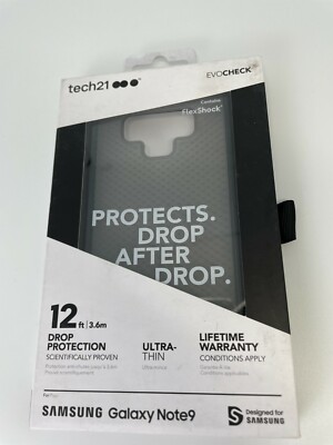 Tech21 Evo Check Ultra Thin protect Case Samsung Galaxy Note9 Note 9 Smoke/Black
