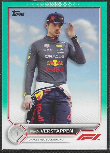 2022 Topps Formula 1 F1 Flagship Max Verstappen Aqua /199 #2 Red Bull Racing