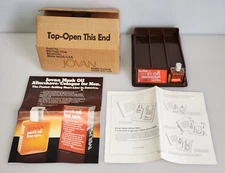 Vtg 1974 JOVAN MUSK OIL Men Aftershave Cologne 1/2 FL OZ TESTER & DISPLAY STAND