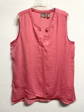 CHICO’S Tulip Hem Sleeveless Shirt / Top  - Women’s Size 2, L