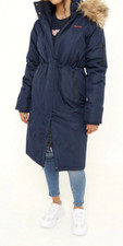 New Womens Bench Skylar Hooded Parka Navy Size Uk 14