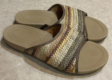 Twisted X Women's Sandals Woven Slide Multi Pattern Brown WSD0032 Sz 11M Rare