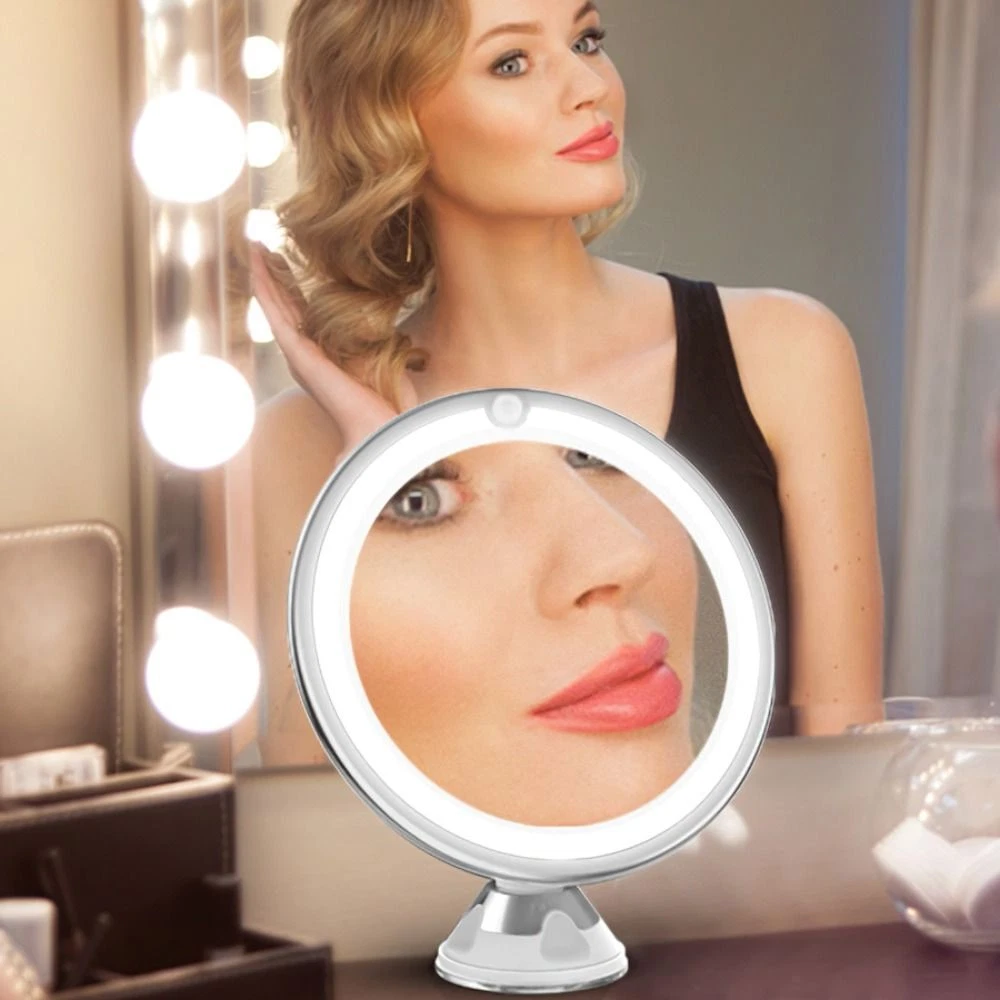 Flexible Makeup Mirror Touch Switch Magnifying Mirror LED Fill Light Bathroom