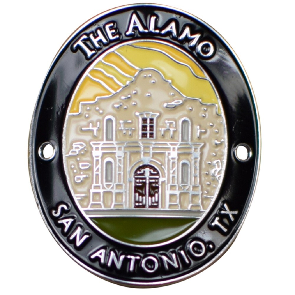 The Alamo Walking Stick Medallion - San Antonio Texas Hiking Collectors Badge
