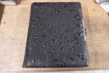 Fabulous Vintage Photo Album--Embossed Leather, Decorative Metal Clasp