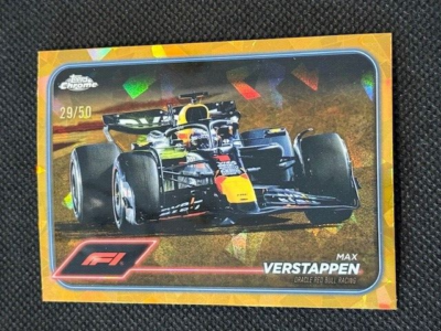 2024 Topps Chrome Formula 1 F1 Max Verstappen Gold Refractor 29/50