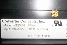 CONVERTER CONCEPTS INC. VT25-161-10/XX POWER SUPPLY