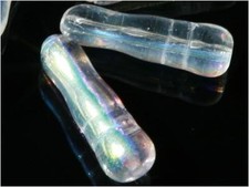 Lot (6) Czech Vintage Aurora Borealis AB tube...