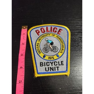 Indiana University of Pennsylvania PA Police Bicycle Unit Patch Embroidered 1875