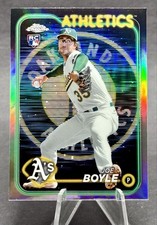 2024 Topps Chrome - Joe Boyle #91 Rookie Lightboard Athletics Logo Refractor RC