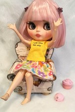 Custom OOAK Blythe Doll Dolly Dreamers Customs TBL Jointed Pink Bob "Sprinkles"