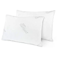 ZEN BAMBOO GEL EXTRA SOFT PILLOW VISCOSE BAMBOO COVER KING SET OF 2 - WHITE
