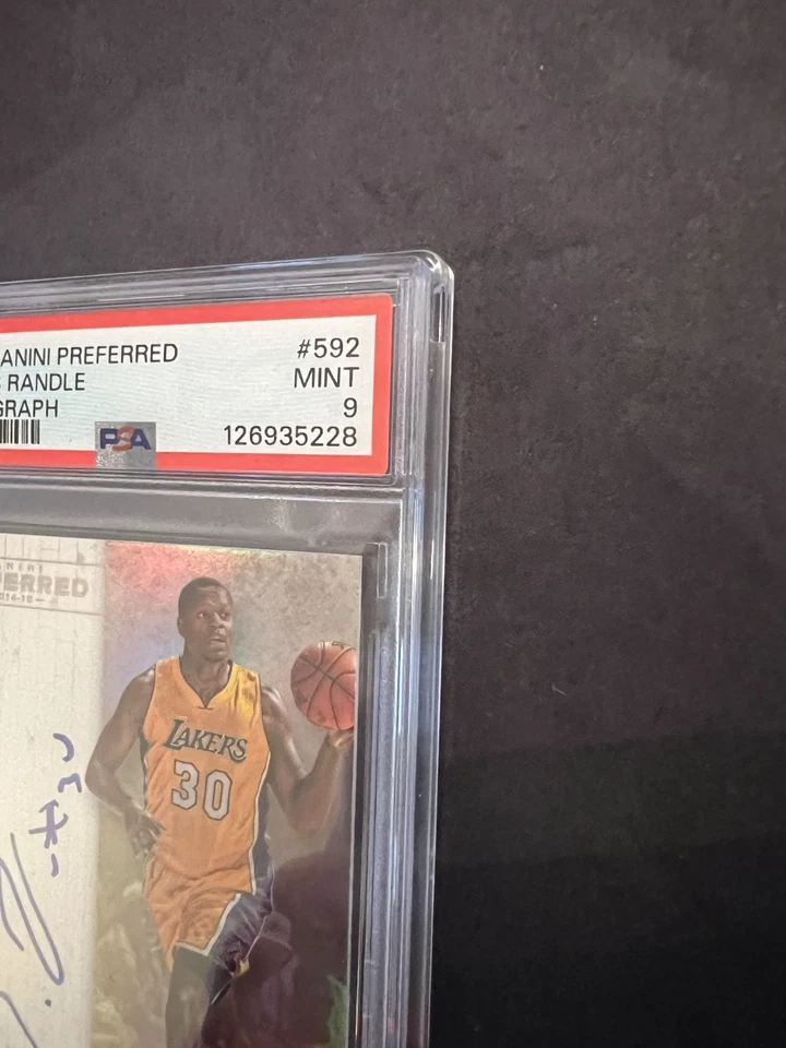 2014-15 Panini Preferred Julius Randle Rookie Auto /50 On Card PSA 9 - TWolves - Image 3 of 4