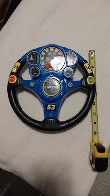 Nascar # 53 Blue and Black Kids Steering Wheel Toy with Yellow & Green Buttons