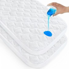 Baby Bassinet Mattress Pad Covers Waterproof Cotton Terry Surface 16 Sizes Opt