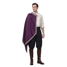 Mens Medieval Cape Musketeer cape Renaissance Half Cape Ren Faire Cloak for Men