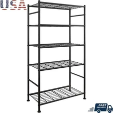 Heavy Duty Metal Shelving Unit 5 Tier Storage Rack Garage Kitchen Organization