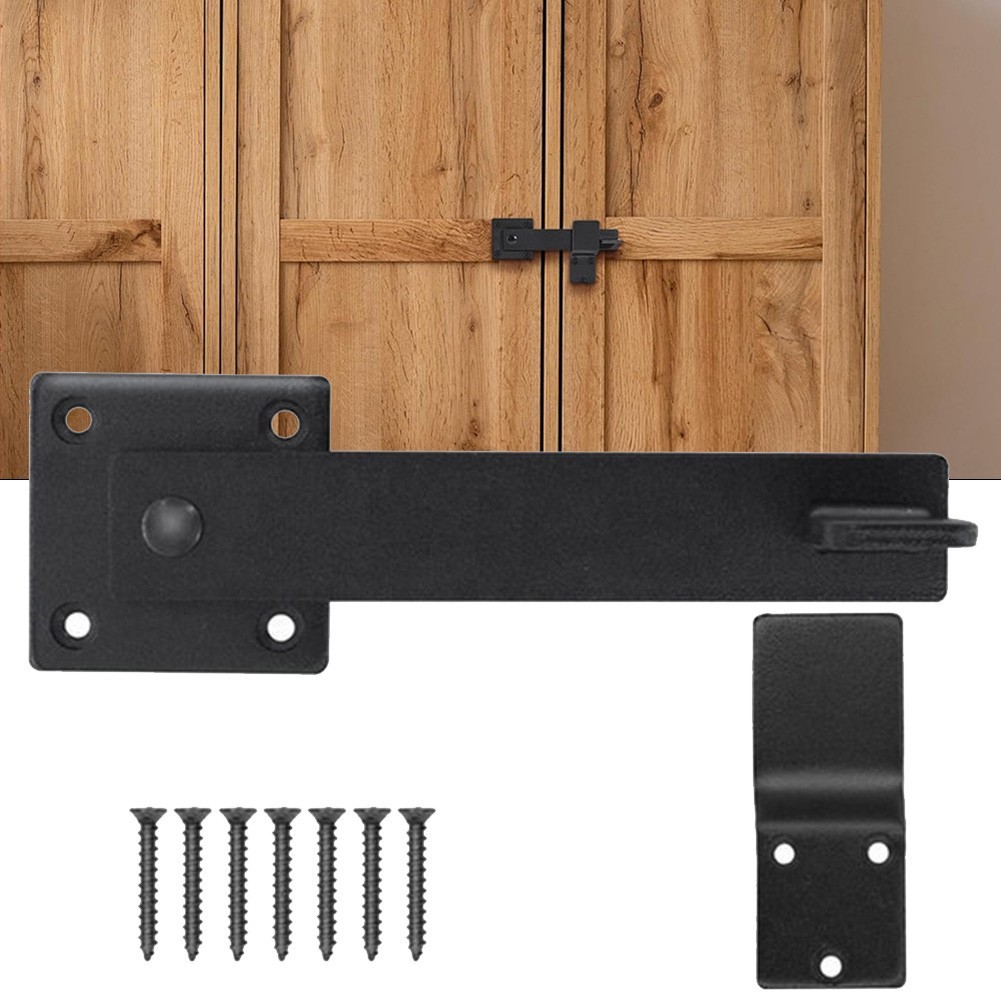 Sturdy Double Gate Latch Lock with Industrial Grade Coating Reversible Design
