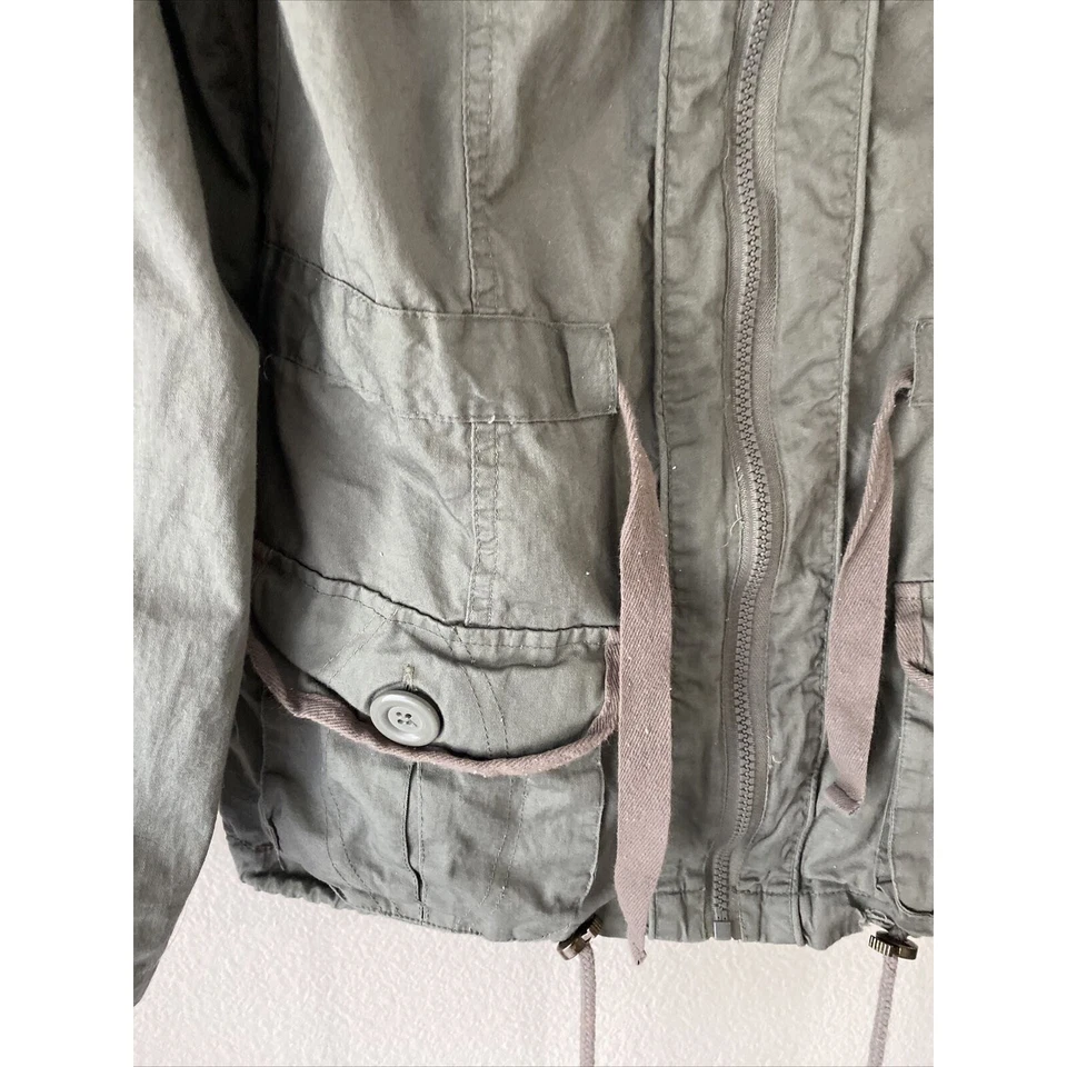 Abrigo utilitario militar Last Kiss estilo musgo oliva verde militar pequeño Foto 3 de 4