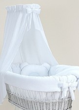 Ausstattung Bezug Stubenwagen Bettwäsche Musselin viele Farben OEKO-Tex