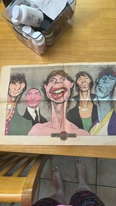 ORIGINAL Newspaper Poster of the Rolling Stones