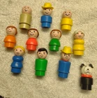 Vintage Fisher Price 11 Little People Figures Lot Mixed People Toys