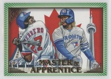 2019 Topps Gallery Master and Apprentice Green /250 Vladimir Guerrero Jr HOF uk2