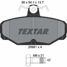Textar 2098101 Bremsbelagsatz für FORD AC TVR MARCOS CATERHAM SIERRA SCORPIO CF