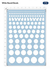 Universal All Scale 1/24 1/18 1/20 1/12 Round Dot Model Water Slide Decal White