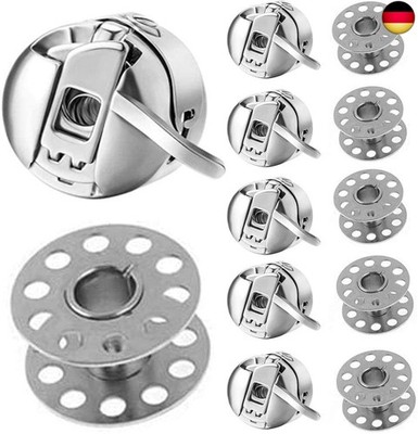 RUNCCI-YUN 6 Stück Metall Edelstahl Spulenkapsel, Nähmaschinen Spulenkapsel und 