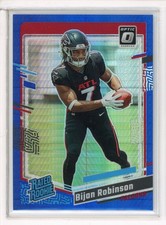 2023 Donruss Optic Bijan Robinson RC Rookie Blue Hyper Prizm