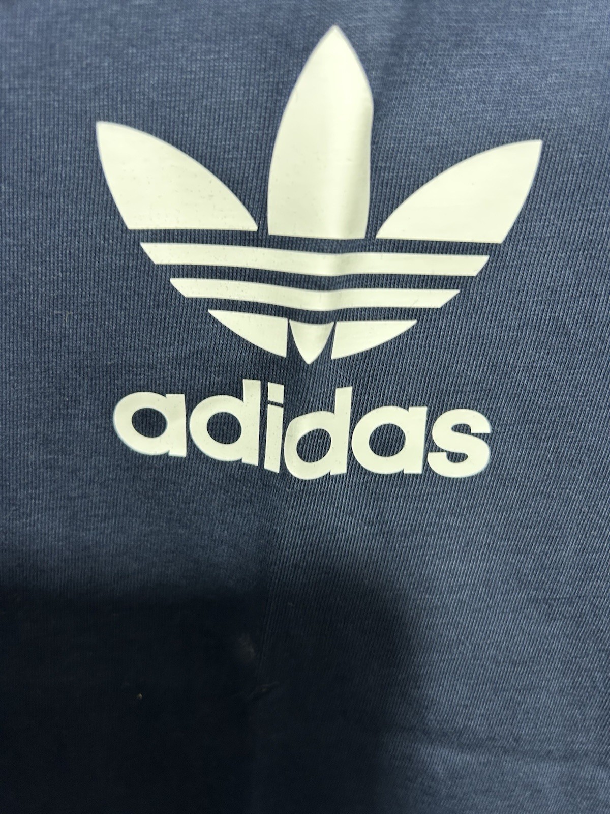 New Mens Adidas T Shirt Navy Blue With White Stripes Uk LARGE RRP £55 image 3
