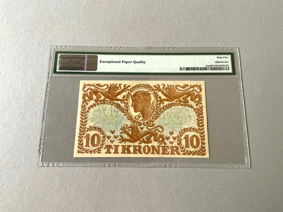 Denmark 10 Kroner P-31p 1943  PMG 65 EPQ - Image 3 of 4