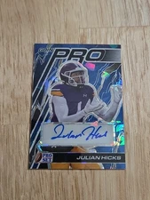 2024 Leaf Pro Set Metal JULIAN HICKS Goin Pro Blue Ice Auto 1/8 JERSEY NUMBER