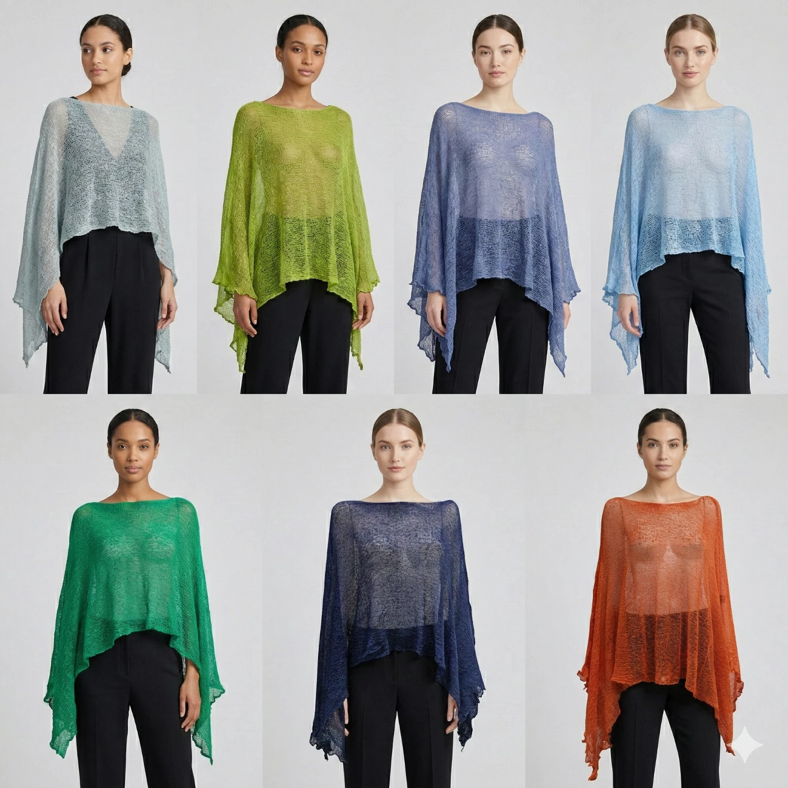 WOMENS BOHO KNIT PONCHO CROCHET MESH SHAWL PULLOVER FREE SIZE 8 - 26
Opens in a new window or tab