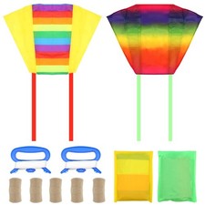2 PCS Pocket Kite, Small Colorful Pocket Kites For Children Ages 4-8 Easy To ...