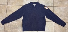 Vtg USPS Blue Full Zip Cardigan Regulation Postal Sweater Sz M Acrylic