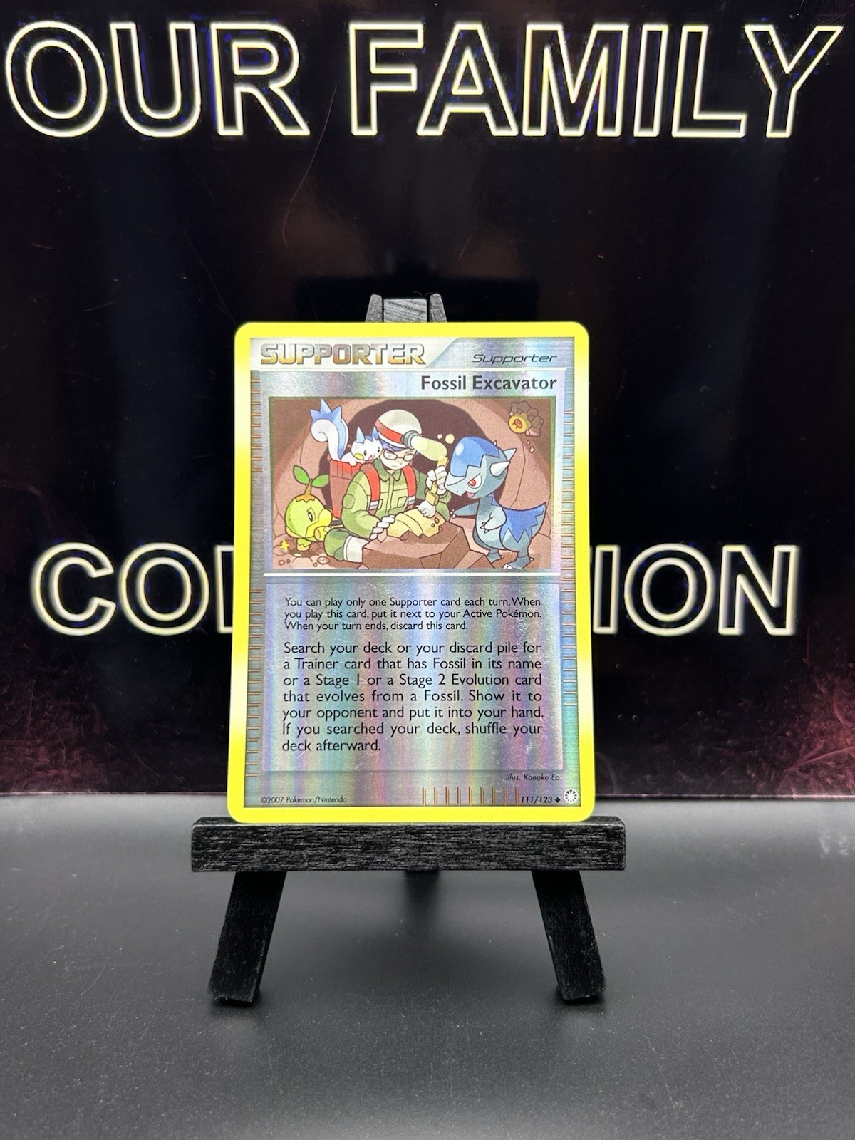 Pokemon Card - Fossil Excavator Mysterious Treasures 111/123 Reverse Holo 2007