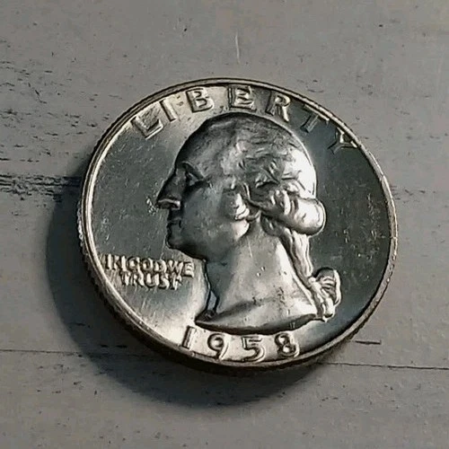 1958-D BU 90% Silver Washington Quarter #4