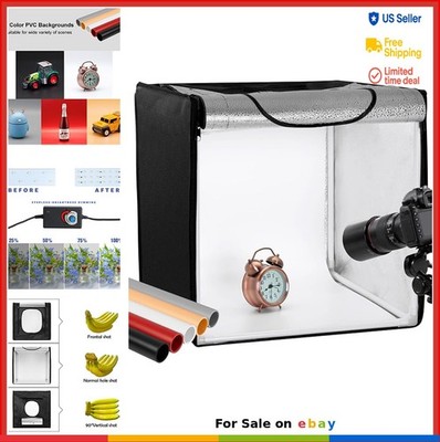 Photo Studio Light Tent 16 Inch LED Lighting Cube Portable Shooting Tent