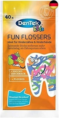 Dentek Fun Flossers Kids - Zahnseide-Sticks speziell für Kinder - mit