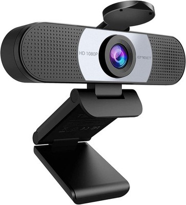 EMEET C960 Full HD Webcam 1080P mit Objektivabdeckung & Dual Mikrofon, 90°