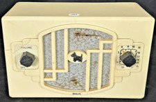 Remler Petit poste de radio secteur coffre bakélite blanc TSF ANCIEN rar terrier