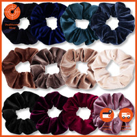 Haargummis Scrunchies Premium Samt Einfarbig Elastisch 12 StüCk Damen ZubehöR