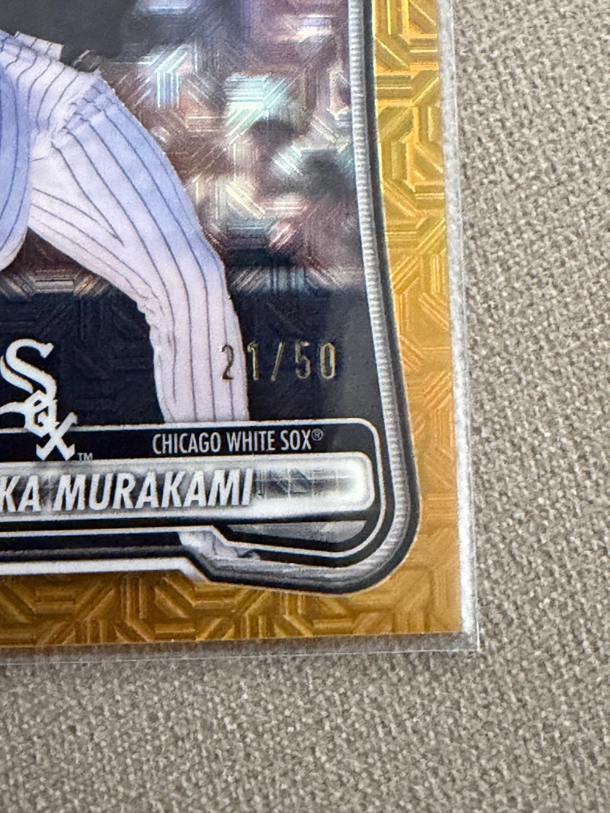 2026 Bowman Chrome Munetaka Murakami GOLD Mojo Refractor 21/50 White Sox ROY view 4