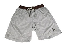 Vuori Kore Shorts Men M Gray Brown Drawstring Performance Athletic Stretch