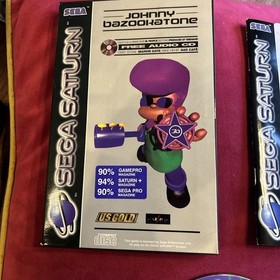 Sega Saturn Johnny Bazookatone PAL Complete In Box CIB