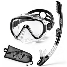 Adult Kids Snorkel Set Dry Top Anti Fog Mask Scuba Diving Swimming Gear
